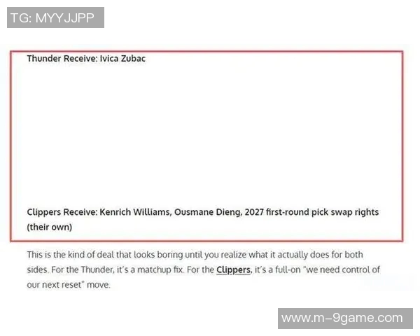 快船若交易祖巴茨绿军需付出丰厚选秀权才能达成交易